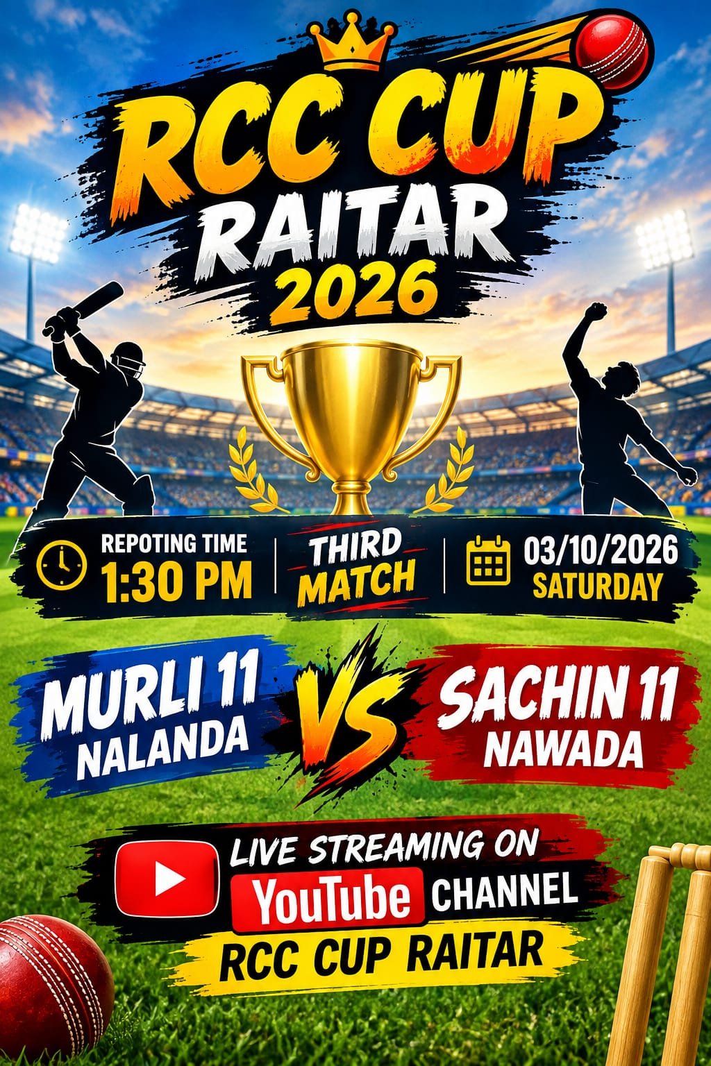 Murli 11 Vs Sachin 11